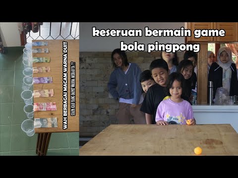 LOMBA MEMASUKAN BOLA PINGPONG KE GELAS - ACUY OMPONG