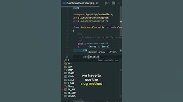 How to generate Slugs for Blog Posts in Laravel. #laravel #php #shortvideo #shorts #laraveltutorial