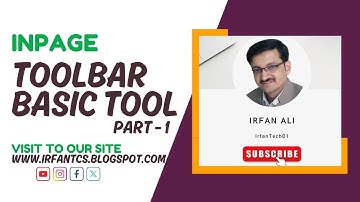 Inpage Tutorial - How to use Inpage tools in toolbar | Part 1 @IrfanTech01