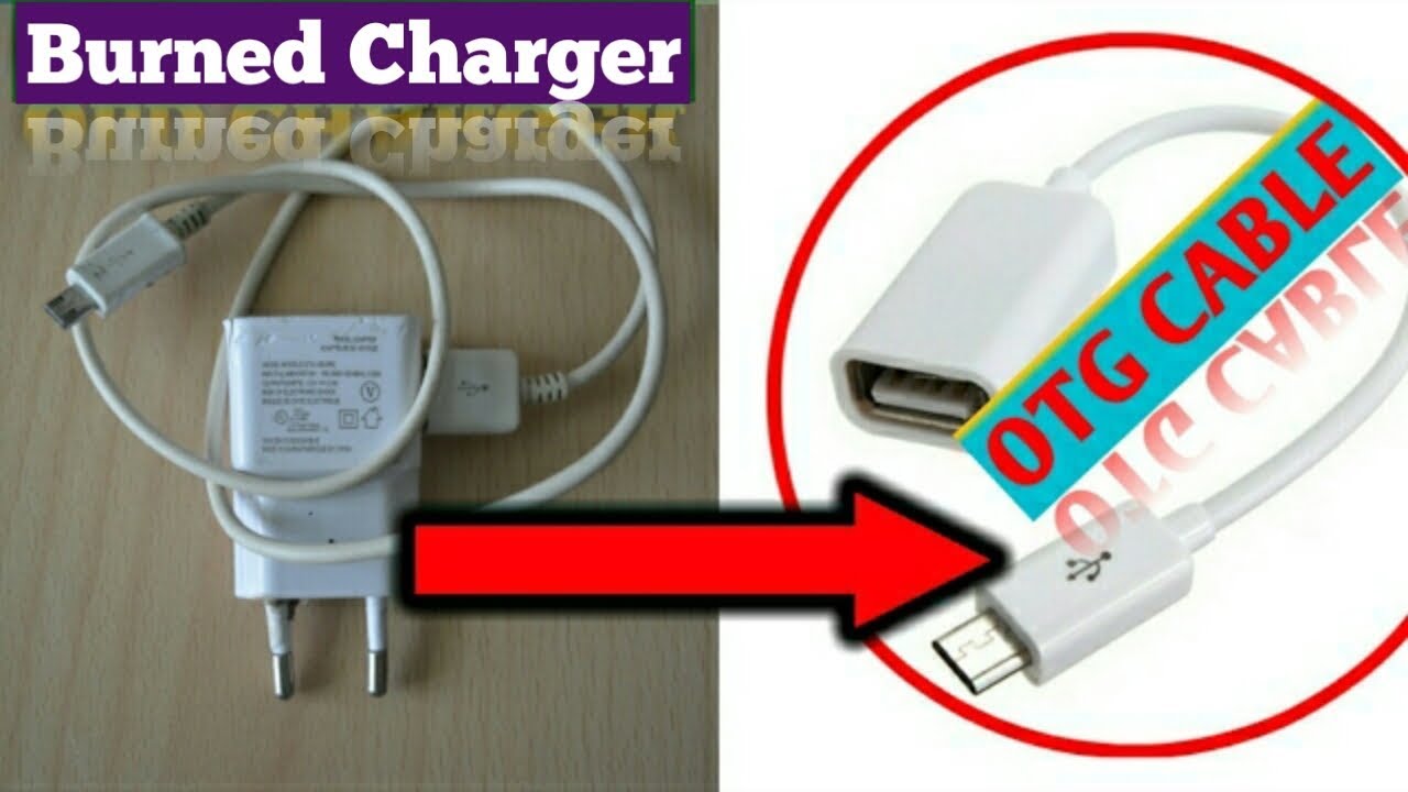 How to make OTG cable with Burned Mobile Charger (Homemade DIY) - Earn