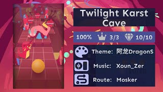 Rolling Sky Co-Creation Level 39 Twilight Karst Cave All Gems And Crowns
