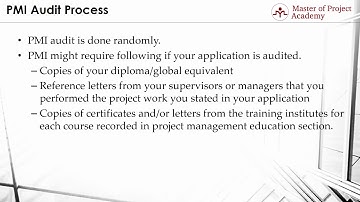 PMI Audit Process
