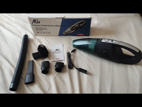 ALLY KABLOSUZ ŞARJLI GÜÇLÜ ARAÇ VE EV EL SÜPÜRGESİYLE TÜRKÇE KUTU AÇILIMI TANITIMI
