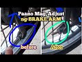 How to adjust brake Arm w/out removing Tire