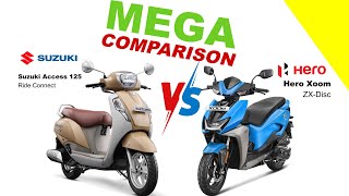 Suzuki Access 125 vs Hero Xoom | MEGA COMPARISON | Bike Info