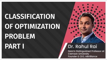 Classification Of Optimization Problem Part 1