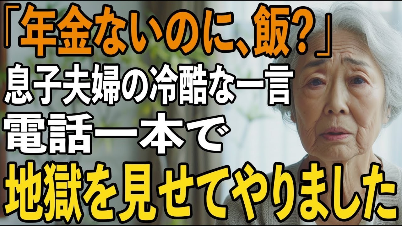 「年金暮らしなのに、うちで何を食べるの？」――息子のその一言で、私は心臓を刃物で刺されたような痛みを感じました。5年前、亡き夫の遺産1500万円を全額、息子の会社設立のために渡したのに。今は月6万円の年金から家賃と食費を搾り取られ、残り物の食事を一人隅で食べさせられています。「母さんは俺たちの足でまといなんだよ」そう言って、施設送りを告げられた夜、私は古い手帳を取り出しました。40年間、一度...