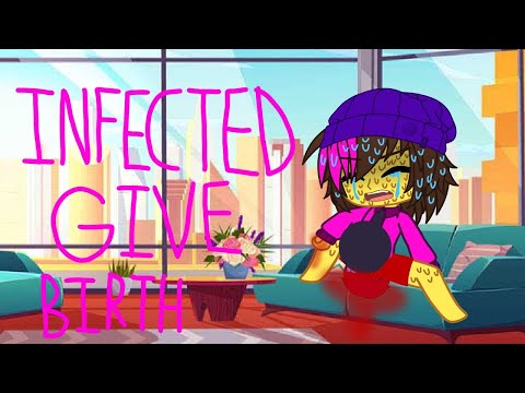 Infected Give Birth Again Lol! #gachaclub#gachampreg#infected#regretevatorgacha