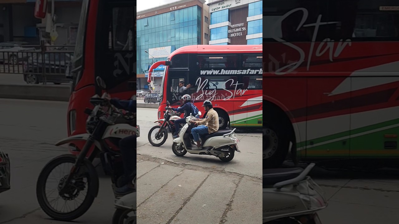 Volvo Multi axle bus extreme turning😲15metre long volvo 9600 Unbelivable turning in busy road