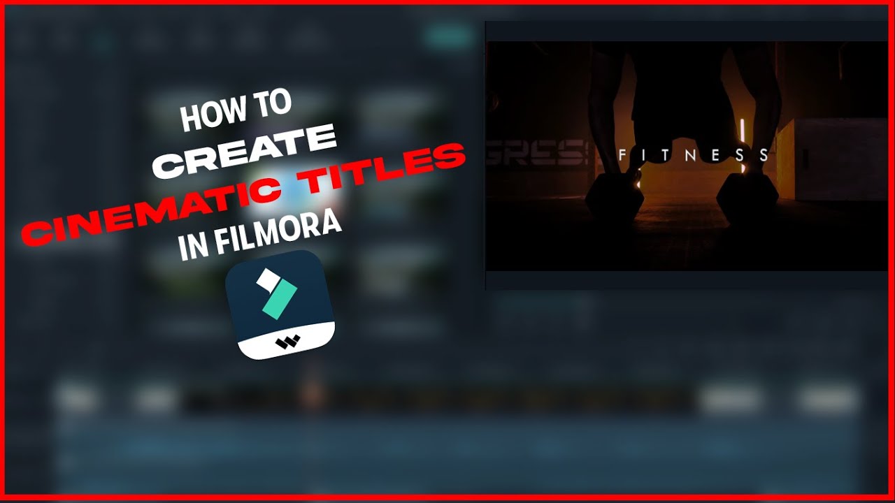 How to create Cinematic Title on Filmora 9/X - YouTube