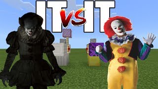 IT vs IT (New Pennywise vs Old Pennywise ) | Minecraft PE