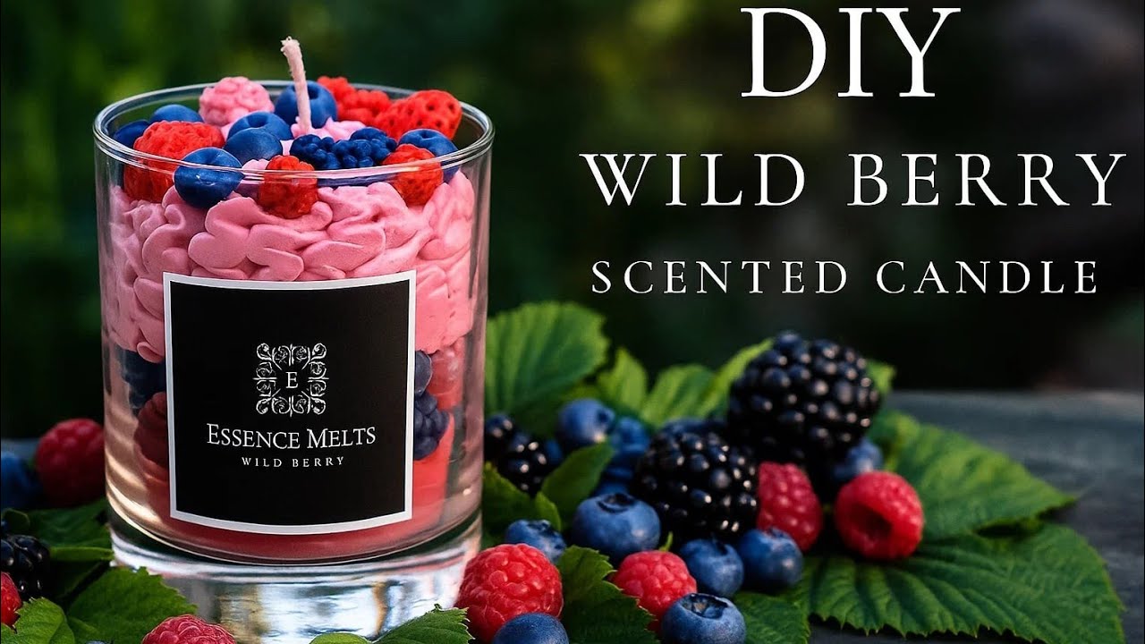 🫐Свеча-десерт с лесными ягодами своими руками у себя дома | Создайте роскошную ароматическую свеч...