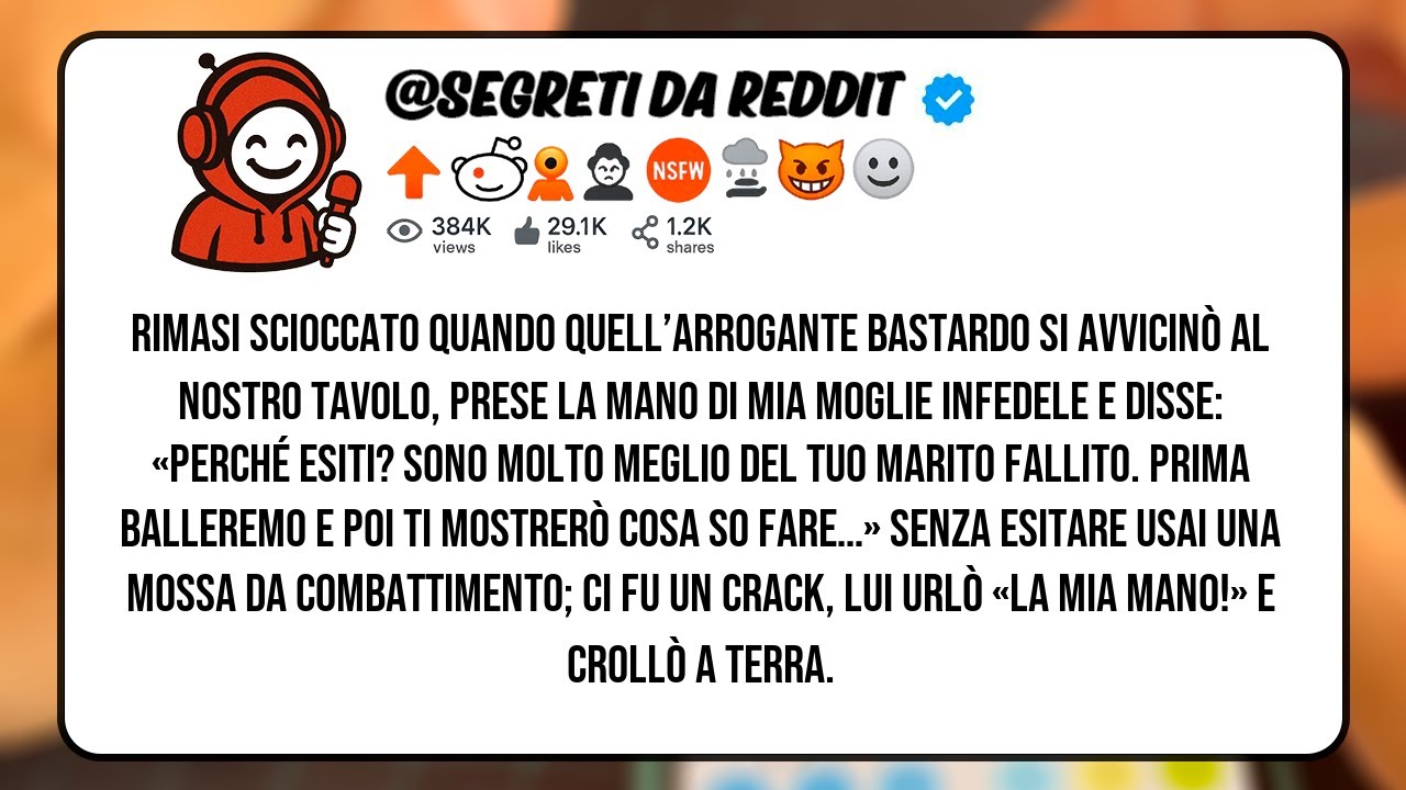 Rimasi scioccato quando quell’arrogante bastardo si avvicinò al nostro tavolo, prese la mano di mia