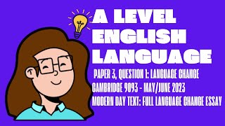 Healthy Language Change Paper 3, Q1: Full Response - Modern Day Text,  Cambridge A Level English Language Plant