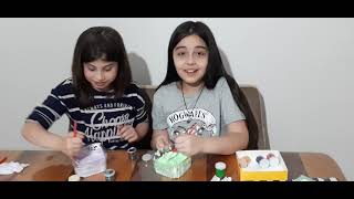 Evde Slime Yapımıelif Azra Kardeşler