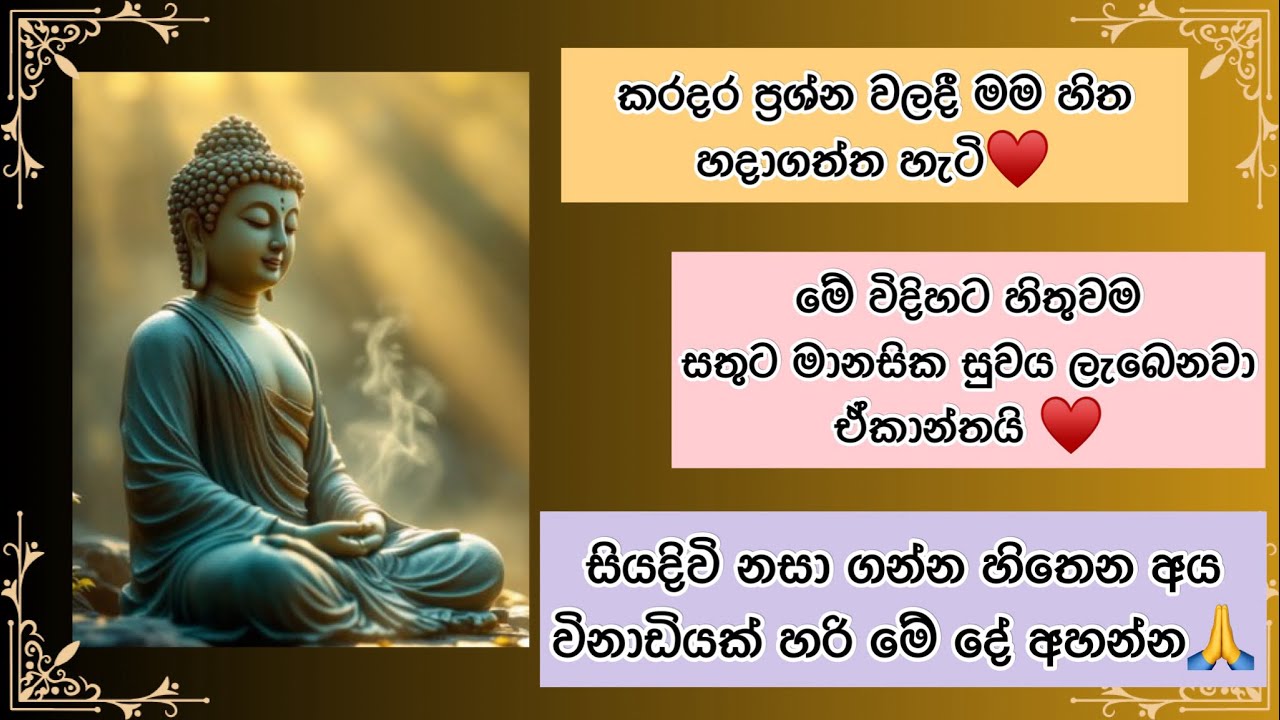හිත රිදෙන වාරයක් පාසා සැනසීම ලබමු♥️|කඩන් වැටෙන හැම මොහොතෙම නැගිටින හැටි|ජීවිතේ විදින්න හේතු හොයමු♥️