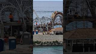 progress on the Royal Beach Club in Nassau Bahamas #royalcaribbean #cruiselife #tropical