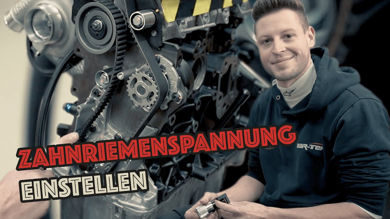 Zahnriemenspannung prüfen und einstellen | BAR-TEK® Motorsport - YouTube