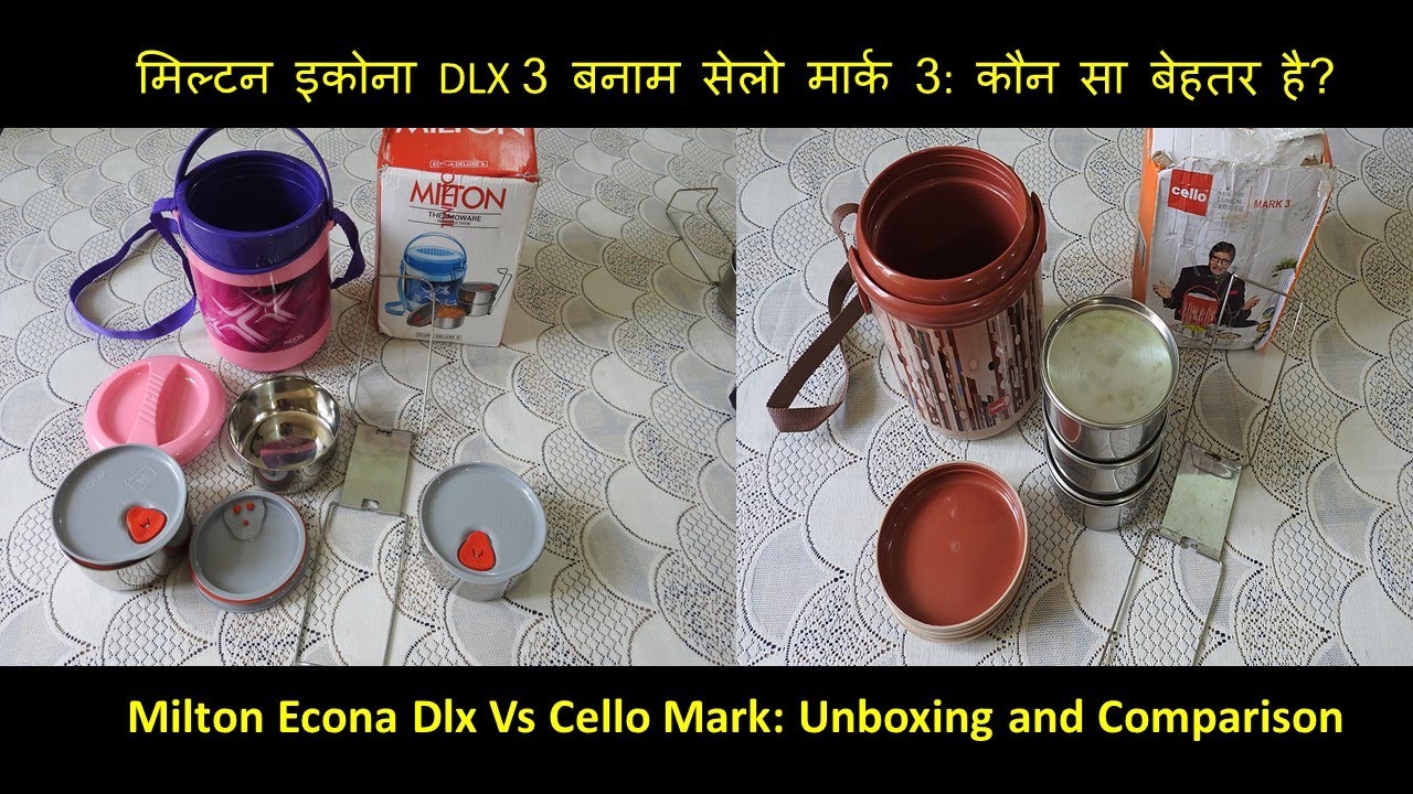 Unboxing, Comparison, review & Demo of Milton Econa Deluxe 3 vs Cello