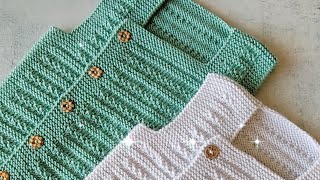 Yandan Düğmeli̇ Örgü Bebek Yeleği̇