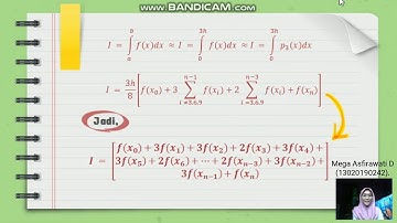 INTEGRASI NUMERIK SIMPSON 3/8