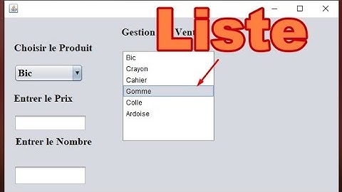 Interface Graphique Utilisateur GUI en java sous NetBeans : comment réaliser  liste ?