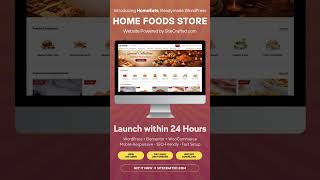 HomeEats Readymade WordPress Homemade Food Delivery Website Powered by SiteCrafted