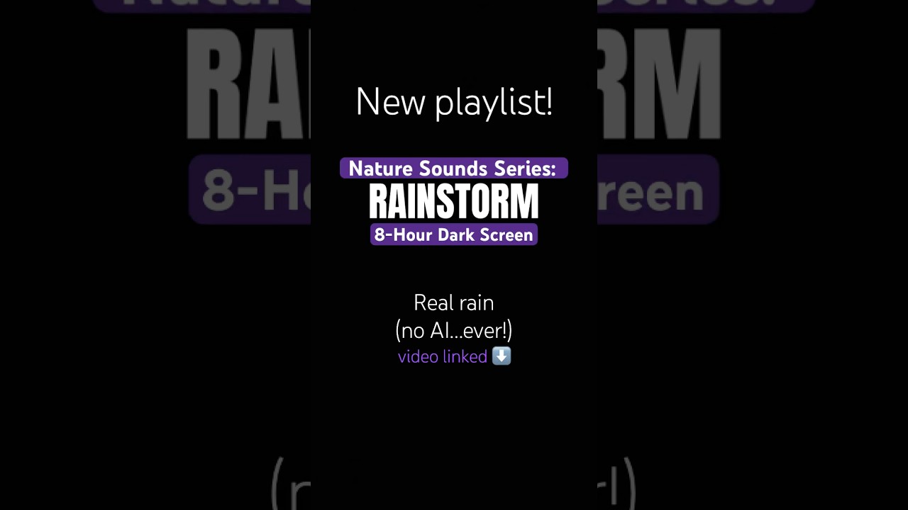 Pure Rainstorm • Nature’s ASMR • Black Screen for Sleep #triggersforsleep #naturesounds