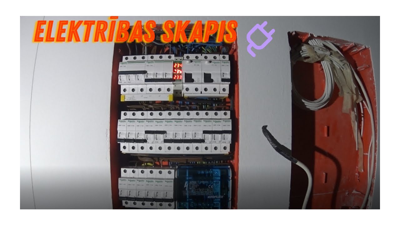 Elektrības sadales skapis.