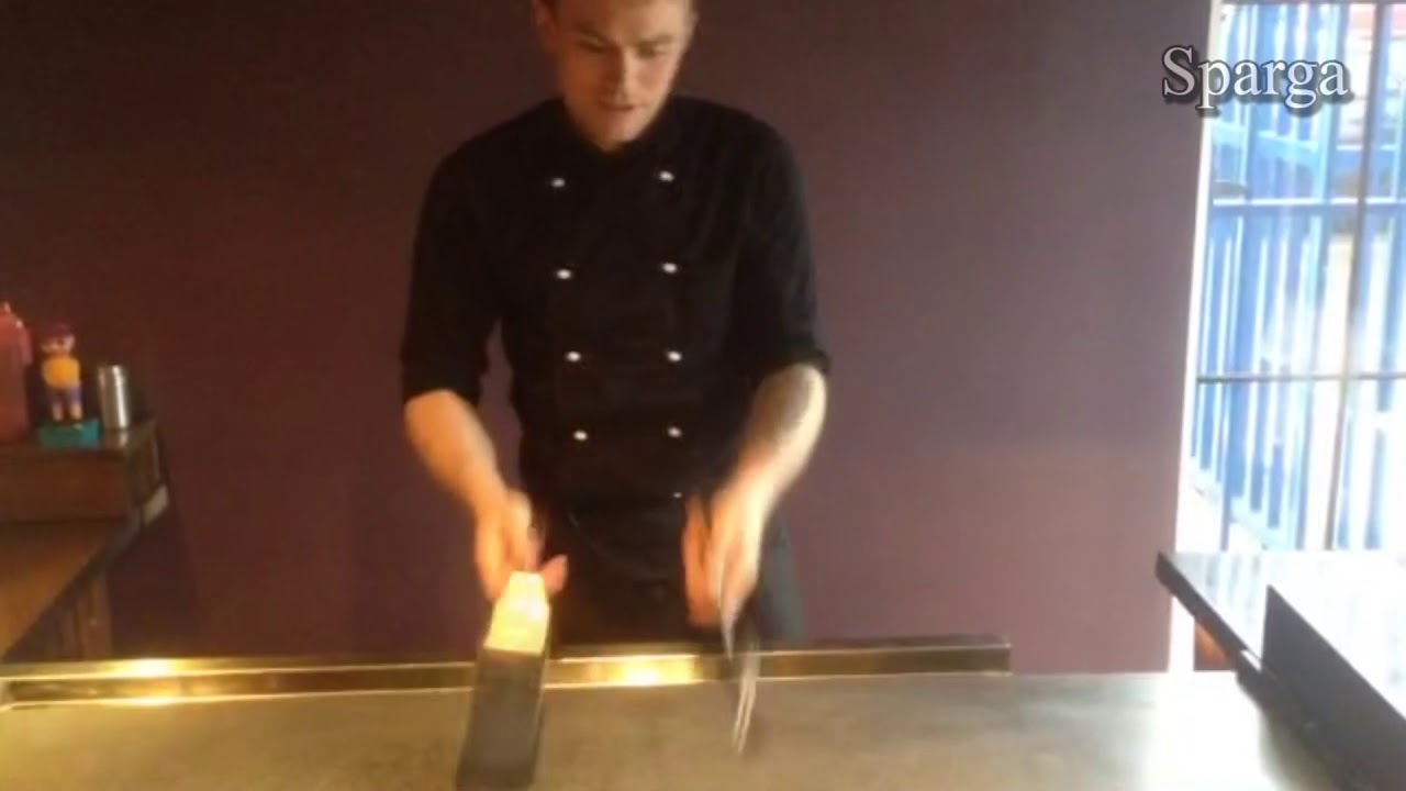 Teppanyaki.Теппан яки.Тренировка.Теппан шоу. - YouTube
