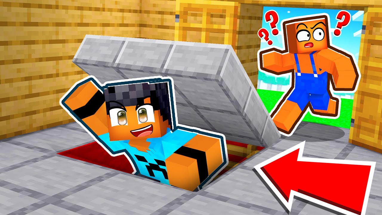 Montei BASE SECRETA no Esconde Esconde do Minecraft