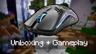 My New Mouse Glorious Model O Wireless Unboxing Gameplay Hypixel Skywars