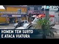 Homem é flagrado atacando viatura de guarda municipal de Curitiba | Primeiro Impacto (31/08/21)