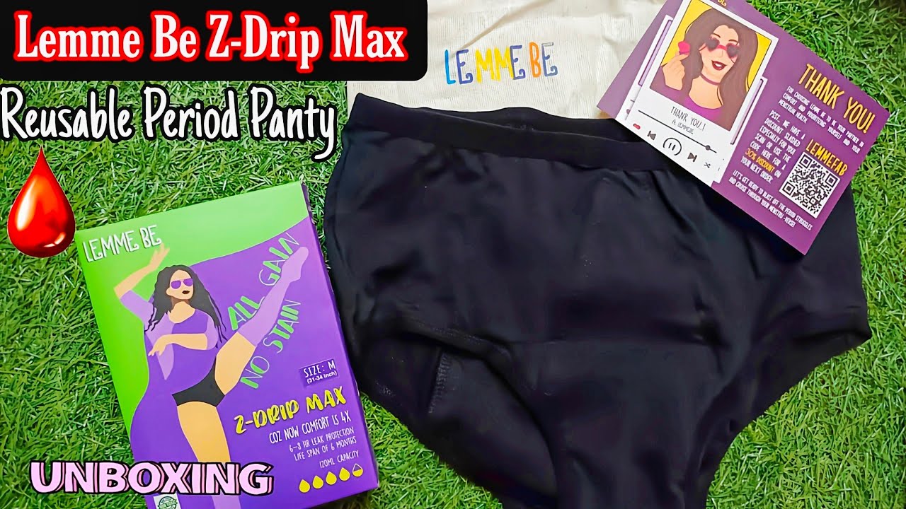 Pure Cotton Plain Lemme Be Z Drip Max - Reusable Period Underwear