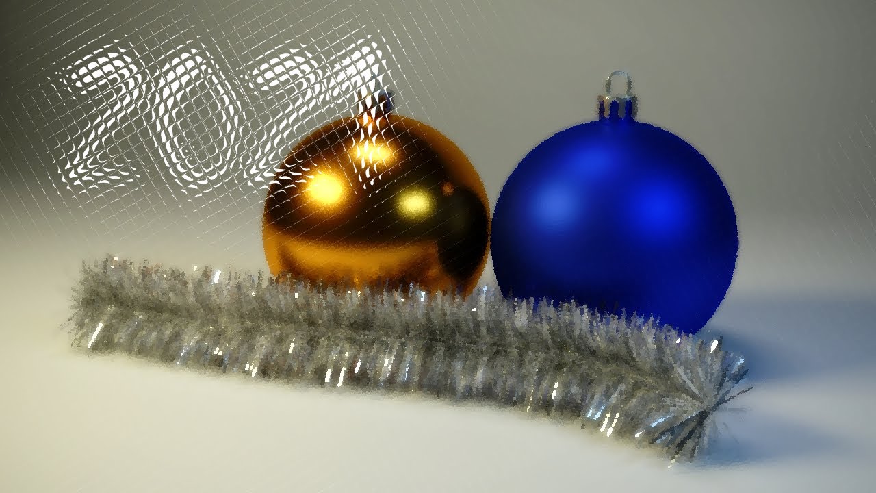 Моделирование шариков на елку и мишуры в Blender - 2021