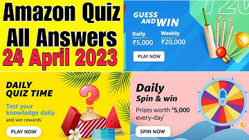 Amazon Quiz Answers 24 April 2023 | Amazon Daily Quiz Answers Today | Technical Sachin