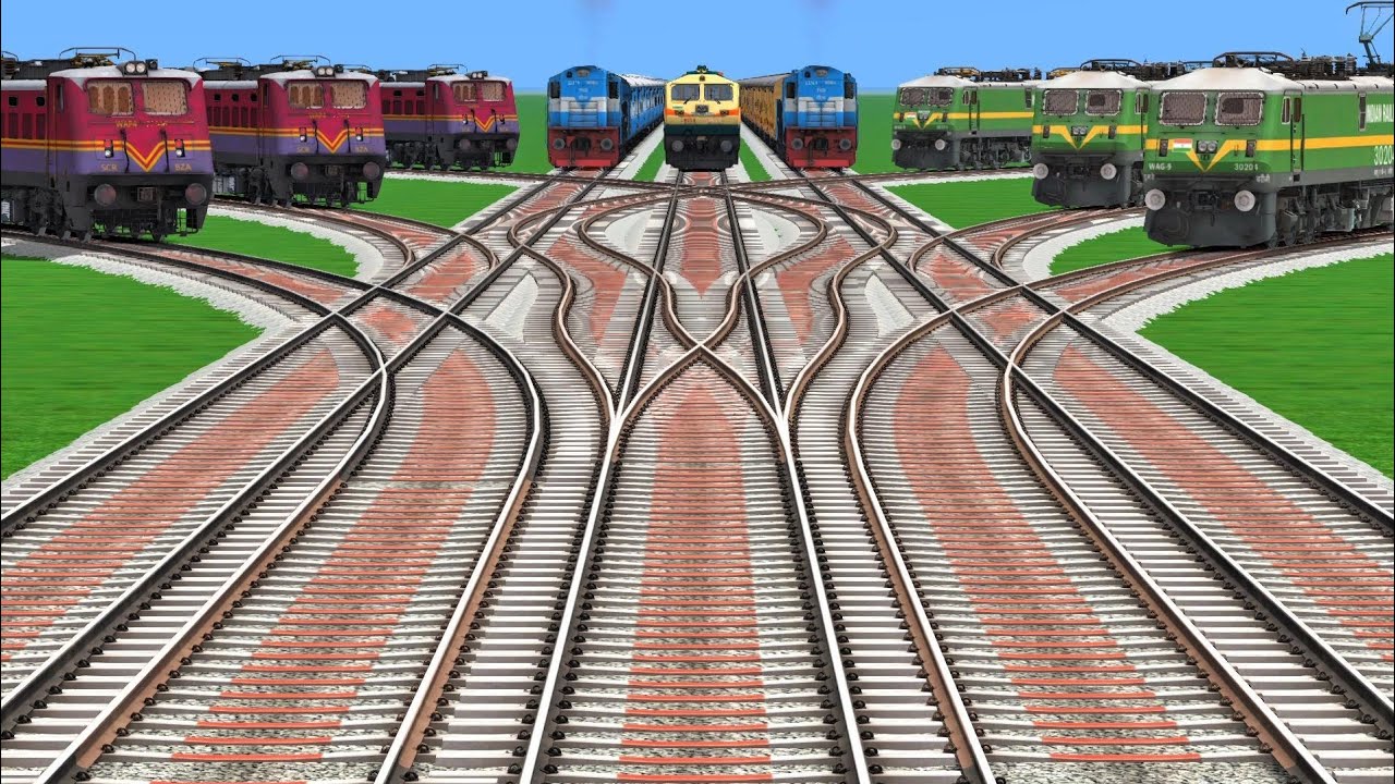 🚧 Impossible Diamond Crossing | ट्रेन सिम्युलेटर का डरावना अनुभव😲 तेज़ रफ्तार Indian Diesel Engine 