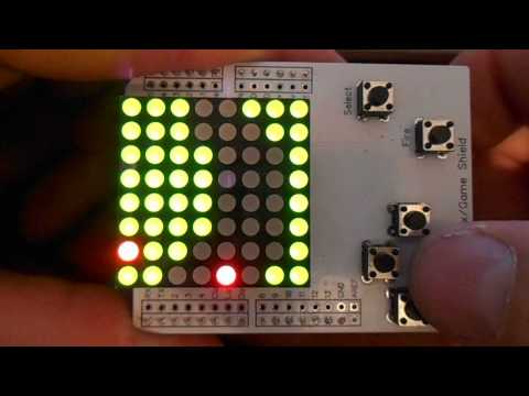 Race Car Game on a 8x8 led Matrix using Firewing and Arduino Shield ...