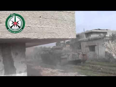 مراسلSMO فرقة عمود حوران تدك اللواء 82 بالدبابات قبل اقتحامه بمدينة الشيخ مسكين بريف درعا 