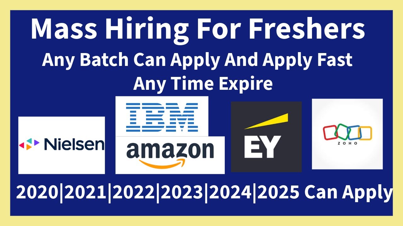 IBM , Zoho , Amazon , EY , Nielsen | 2020, 2021, 2022 , 2023 , 2024 jobs