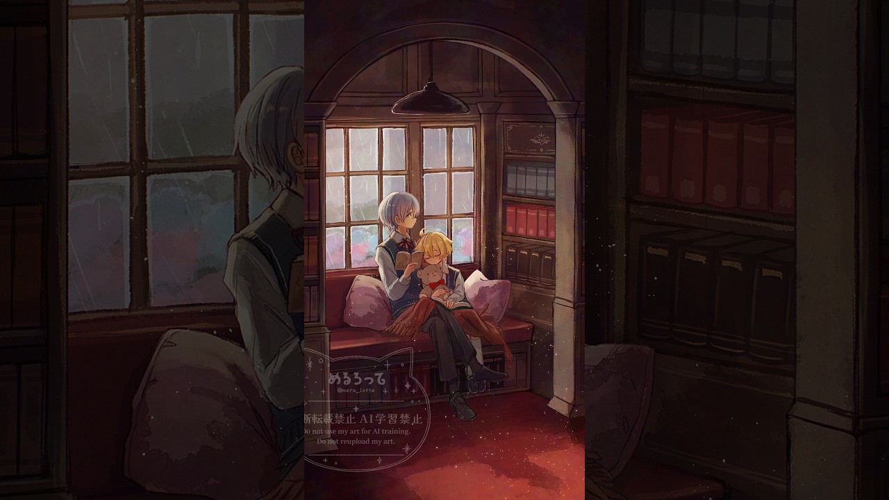 【#タイムラプス】雨の日の読書【めるろって】#shorts
