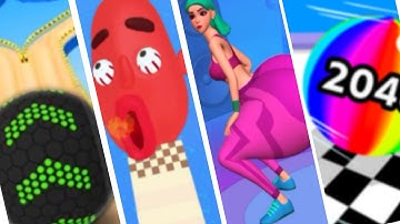 Going Balls vs Twerk Race 3D vs Sandwich Runner vs Ball Run 2048  #101 I Satisfying Mobile Game