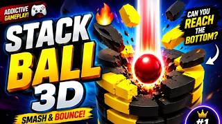 Stack Ball 3D Gameplay 😱 Most Satisfying Levels Ever! 💥 | No Mistakes Challenge #shorts screenshot 1