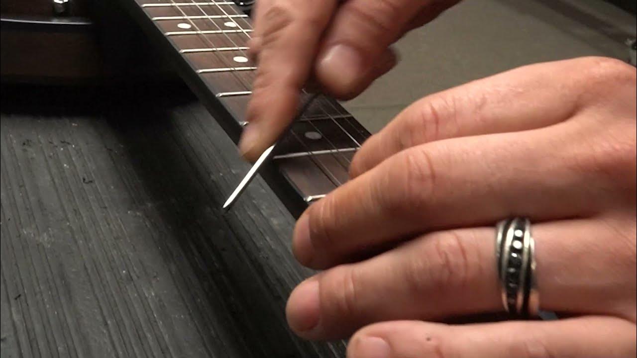 How To Smooth Sharp Fret Ends Using A 7.00 File! YouTube