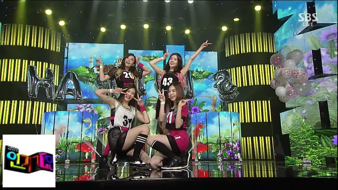 [Красный бархат] Happy @ Popular Inkigayo 140817