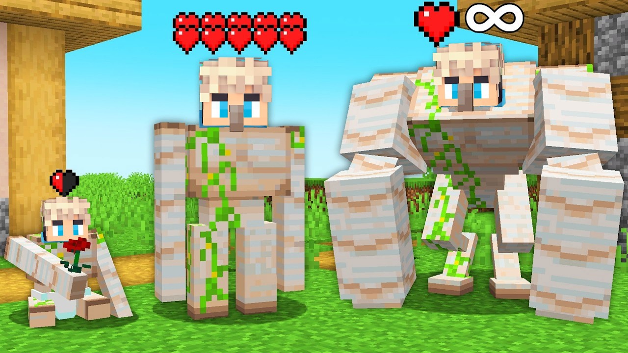 24H als EISENGOLEM LEBEN in Minecraft!