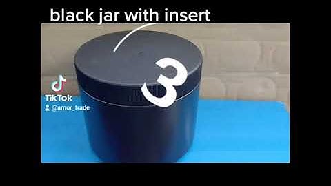 500ml hdpe black jar with insert and screw caps