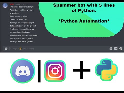 Text spammer with 5 lines of Python *Python Automation* (Discord, Instagram, Whatsapp, etc.)