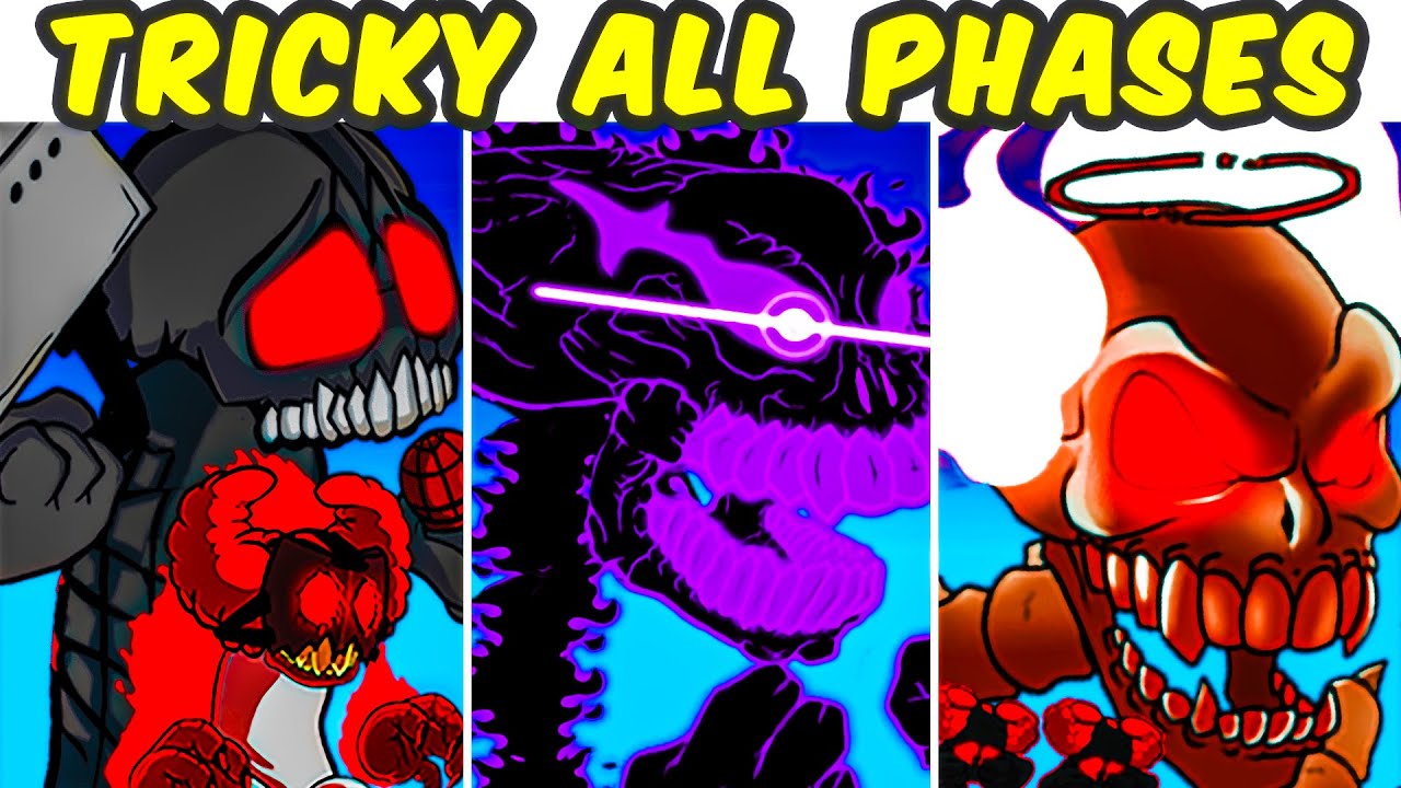 All Tricky Phases In fnf 0-6 Pt.4 #madnesscombat #tricky 