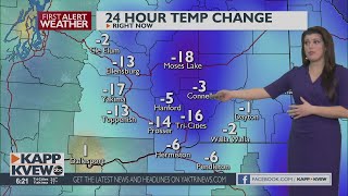 Tuesday Forecast: Calm and partly sunny conditions with a slight chance of rain-snow mix in Walla